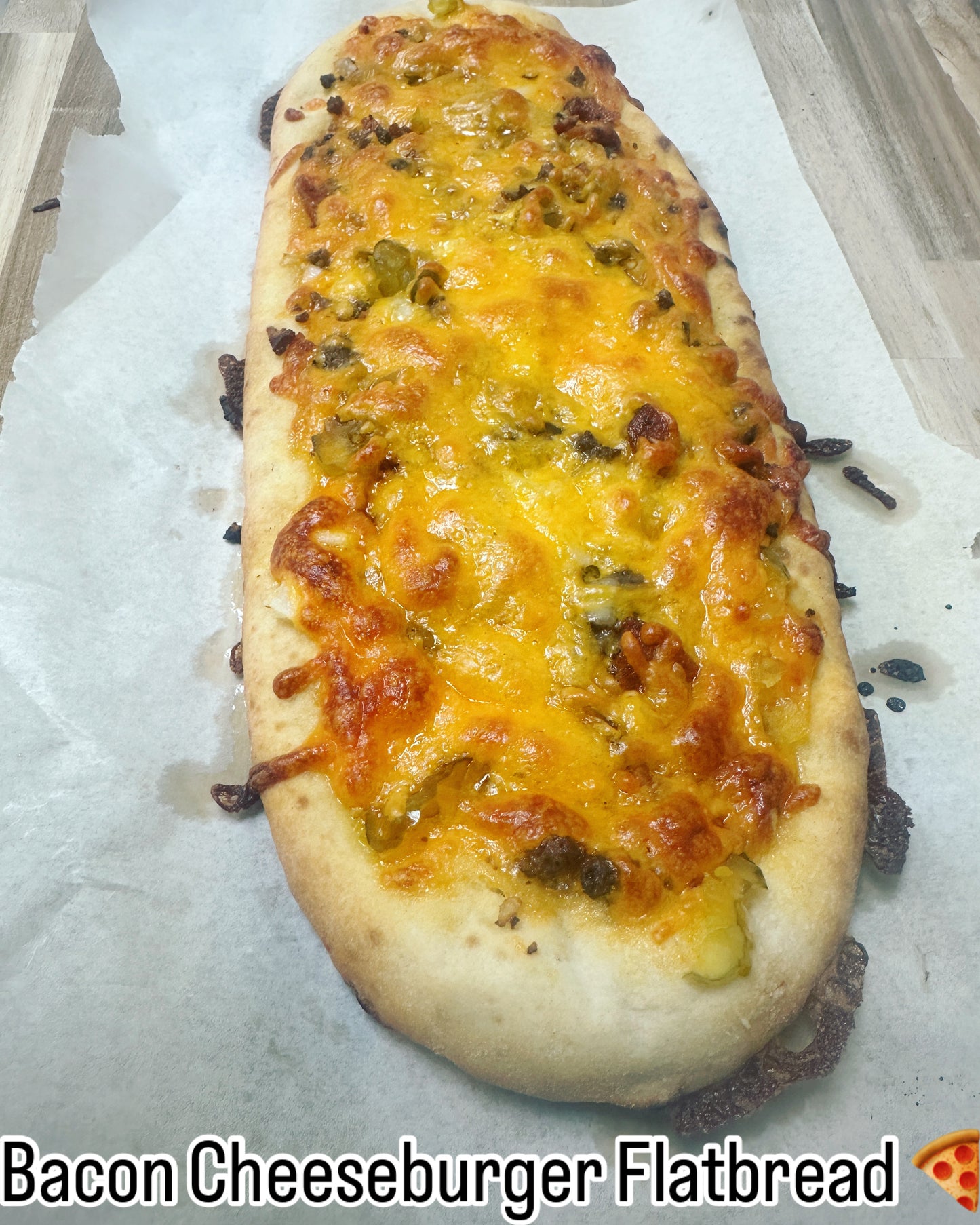 Bacon Cheese Burger Flatbread
